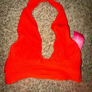 SHEIN Vibrant Orange Crop Top